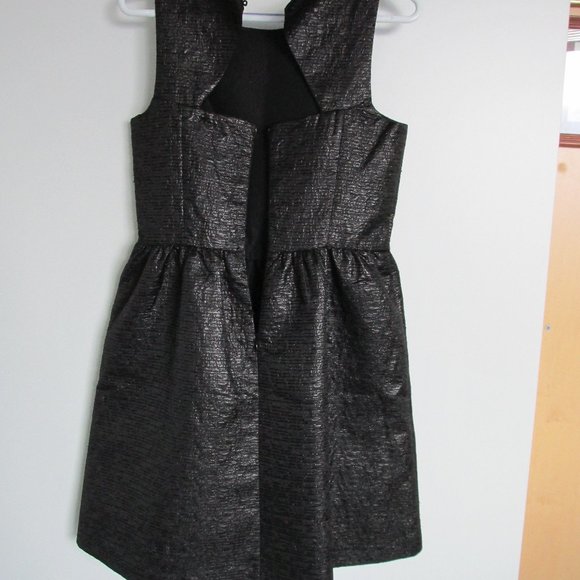 Kenzie Black Foil Sleeveless Cut-Out LBD Dress - Picture 3 of 6
